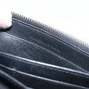 SAINT LAURENT Cassandra Long Wallet Leather Black Silver Auth 158181-21