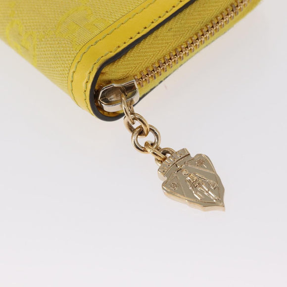 GUCCI GG Canvas Coin Purse Yellow Gold 790037 Auth 158182