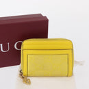 GUCCI GG Canvas Coin Purse Yellow Gold 790037 Auth 158182-12