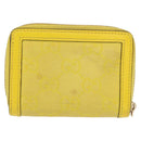 GUCCI GG Canvas Coin Purse Yellow Gold 790037 Auth 158182-2