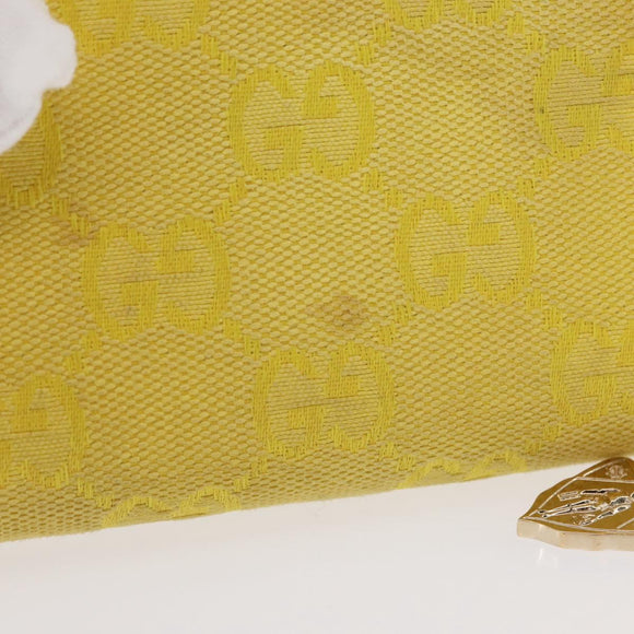GUCCI GG Canvas Coin Purse Yellow Gold 790037 Auth 158182