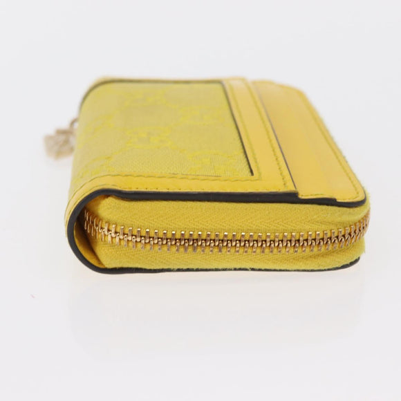 GUCCI GG Canvas Coin Purse Yellow Gold 790037 Auth 158182