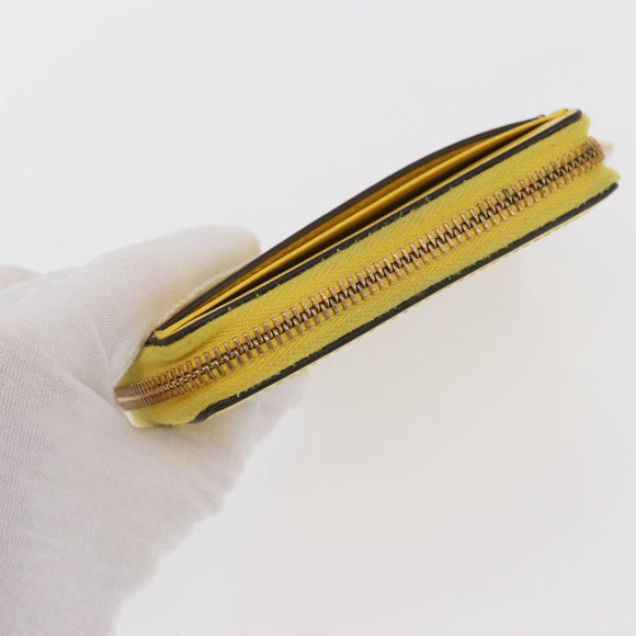 GUCCI GG Canvas Coin Purse Yellow Gold 790037 Auth 158182