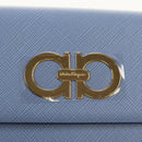 Salvatore Ferragamo Gancini Long Wallet Leather Lavende Silver Auth 158183V-8