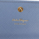 Salvatore Ferragamo Gancini Long Wallet Leather Lavende Silver Auth 158183V-17