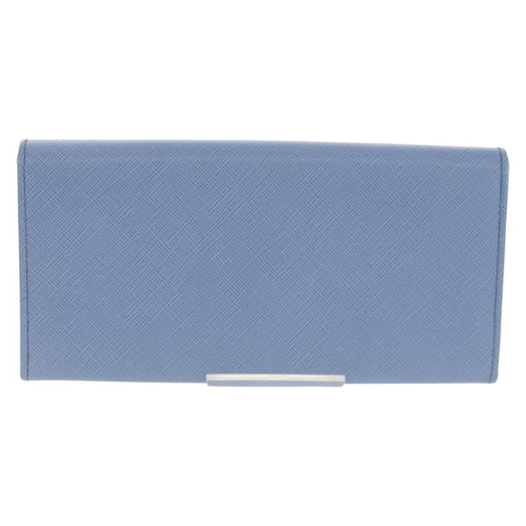 Salvatore Ferragamo Gancini Long Wallet Leather Lavende Silver Auth 158183V