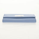 Salvatore Ferragamo Gancini Long Wallet Leather Lavende Silver Auth 158183V-6