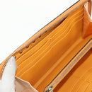VALENTINO Long Wallet Leather Orange Gold Auth 158184V-9