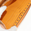 VALENTINO Long Wallet Leather Orange Gold Auth 158184V-23