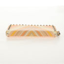 VALENTINO Long Wallet Leather Orange Gold Auth 158184V-7