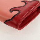 Miu Miu Wallet Leather Red Gold Auth 158185V-16