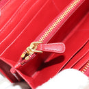 Miu Miu Wallet Leather Red Gold Auth 158185V-21