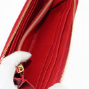 Miu Miu Wallet Leather Red Gold Auth 158185V-22