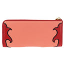 Miu Miu Wallet Leather Red Gold Auth 158185V-2