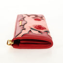 Miu Miu Wallet Leather Red Gold Auth 158185V-3
