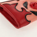 Miu Miu Wallet Leather Red Gold Auth 158185V-7