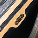 FENDI Zucca Canvas Hand Bag PVC Brown Black Auth 158200-19