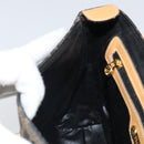 FENDI Zucca Canvas Hand Bag PVC Brown Black Auth 158200-21