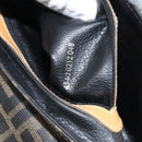 FENDI Zucca Canvas Hand Bag PVC Brown Black Auth 158200-12