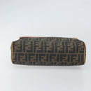 FENDI Zucca Canvas Hand Bag PVC Brown Black Auth 158200-5