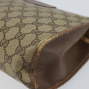 GUCCI GG Supreme Web Sherry Line Bag PVC Beige Gold 156 01 031 Auth 158203-15