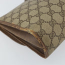 GUCCI GG Supreme Web Sherry Line Bag PVC Beige Gold 156 01 031 Auth 158203-16