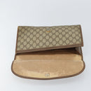 GUCCI GG Supreme Web Sherry Line Bag PVC Beige Gold 156 01 031 Auth 158203-9