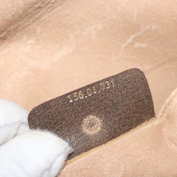 GUCCI GG Supreme Web Sherry Line Bag PVC Beige Gold 156 01 031 Auth 158203