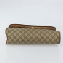 GUCCI GG Supreme Web Sherry Line Bag PVC Beige Gold 156 01 031 Auth 158203-6
