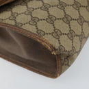 GUCCI GG Supreme Web Sherry Line Bag PVC Beige Gold 156 01 031 Auth 158203-14
