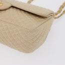 BALLY Chain Shoulder Bag Leather Ivory Gold Auth 158205-11
