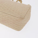 BALLY Chain Shoulder Bag Leather Ivory Gold Auth 158205-13