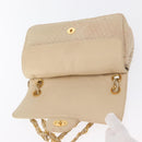 BALLY Chain Shoulder Bag Leather Ivory Gold Auth 158205-15