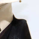 BALLY Chain Shoulder Bag Leather Ivory Gold Auth 158205-20