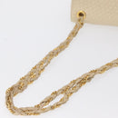 BALLY Chain Shoulder Bag Leather Ivory Gold Auth 158205-7