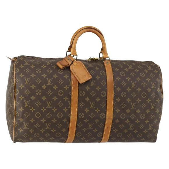 LOUIS VUITTON Monogram Keepall 55 Boston Bag M41424 LV Auth 158207