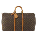 LOUIS VUITTON Monogram Keepall 55 Boston Bag M41424 LV Auth 158207-13