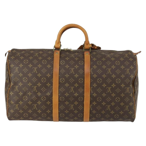 LOUIS VUITTON Monogram Keepall 55 Boston Bag M41424 LV Auth 158207