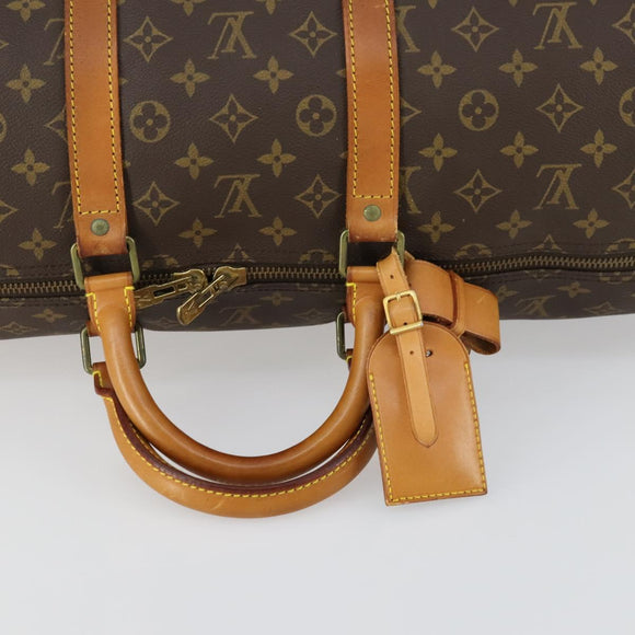LOUIS VUITTON Monogram Keepall 55 Boston Bag M41424 LV Auth 158207