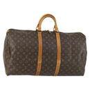 LOUIS VUITTON Monogram Keepall 55 Boston Bag L008 LV Auth 158208-1