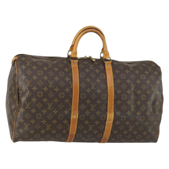 LOUIS VUITTON Monogram Keepall 55 Boston Bag L008 LV Auth 158208