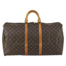 LOUIS VUITTON Monogram Keepall 55 Boston Bag L008 LV Auth 158208-13