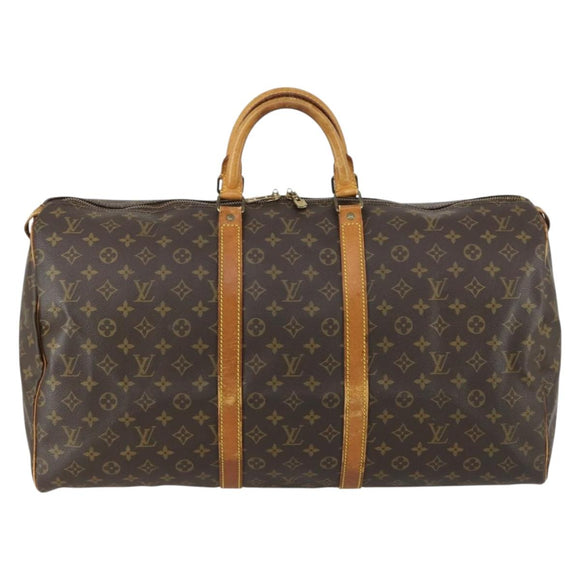 LOUIS VUITTON Monogram Keepall 55 Boston Bag L008 LV Auth 158208