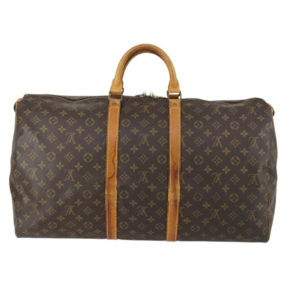 LOUIS VUITTON Monogram Keepall 55 Boston Bag L008 LV Auth 158208