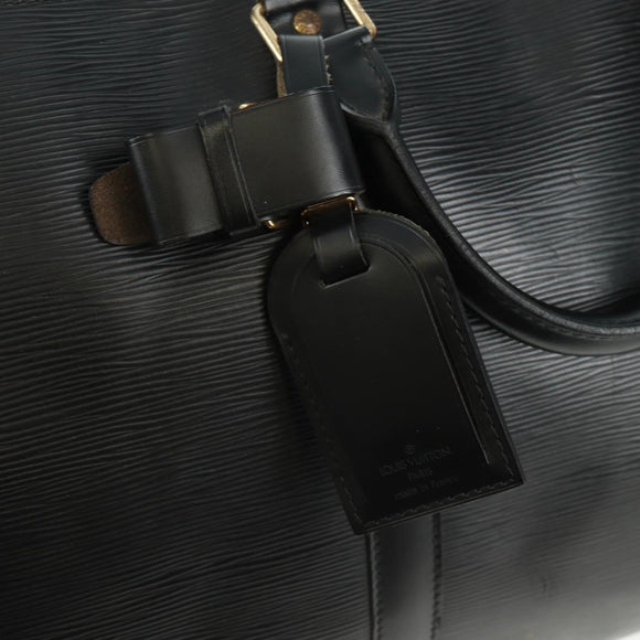 LOUIS VUITTON Epi Keepall 50 Boston Bag Black M42962 LV Auth 158209V