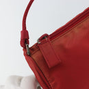PRADA Accessory Pouch Nylon Red Silver Auth 158210-10