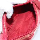 PRADA Accessory Pouch Nylon Red Silver Auth 158210-11
