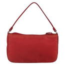 PRADA Accessory Pouch Nylon Red Silver Auth 158210-2
