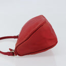 PRADA Accessory Pouch Nylon Red Silver Auth 158210-4