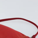 PRADA Accessory Pouch Nylon Red Silver Auth 158210-8